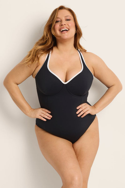 Matte Black white trim