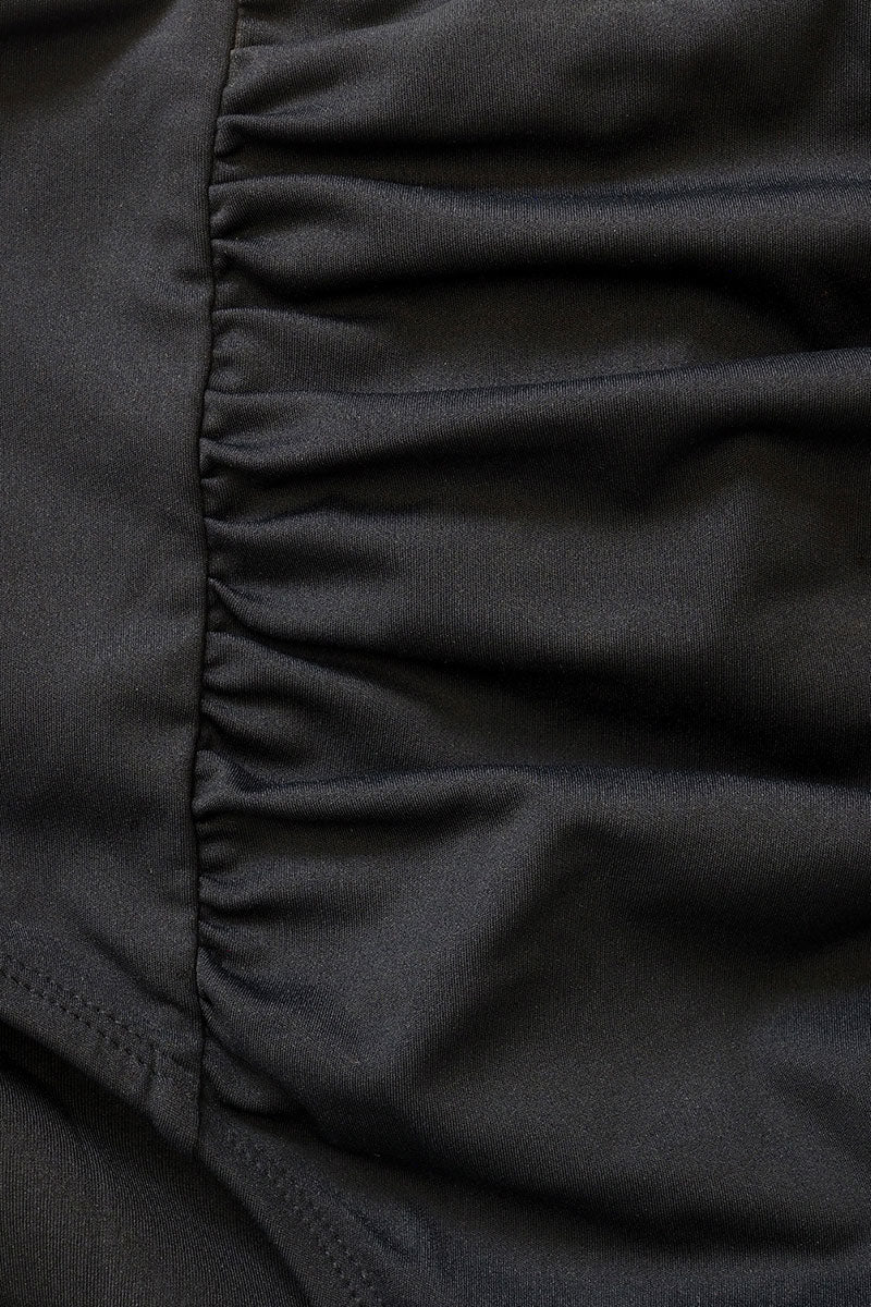 Fearless premium luxe smooth fabric in black. Fearless swimwear is designed to withstand ocean swims, pool laps and long summer days - not stretch out after a handful of wears.