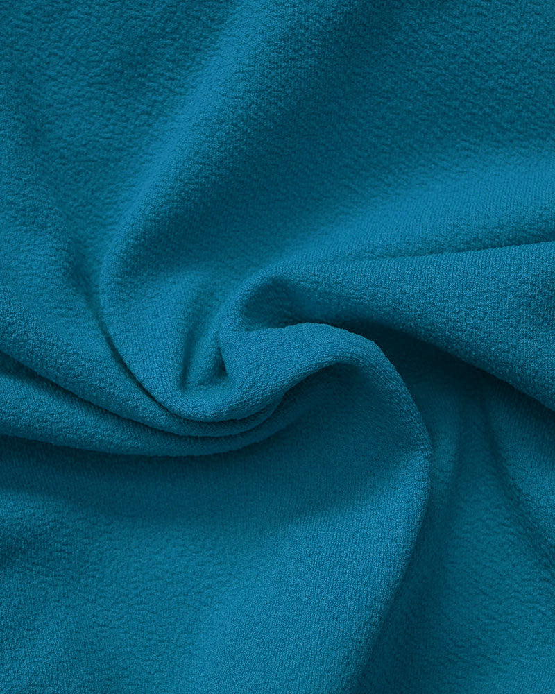 Fearless premium luxe crinkle fabric in teal. Fearless swimwear is designed to withstand ocean swims, pool laps and long summer days - not stretch out after a handful of wears.
