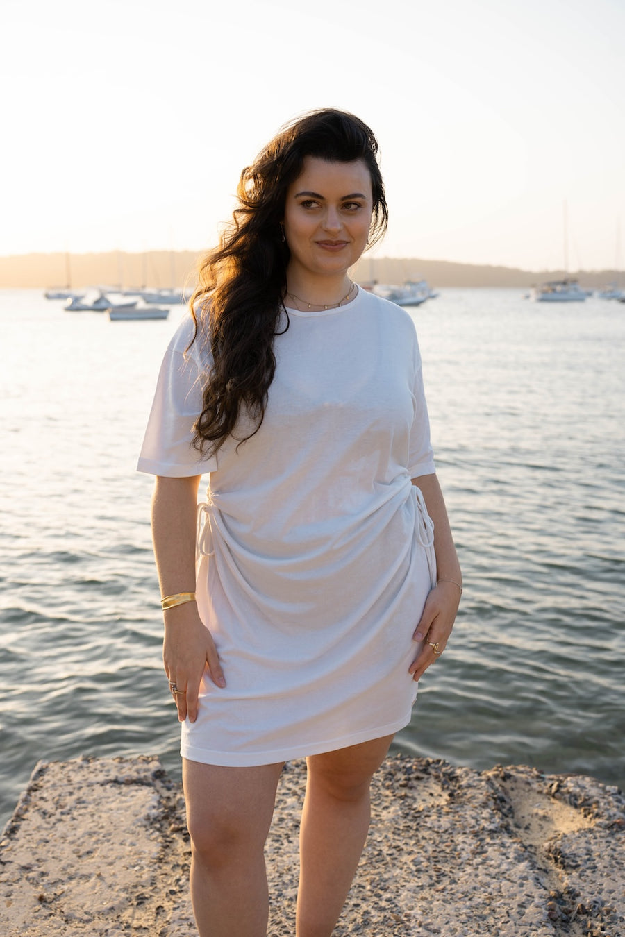Tee dress white