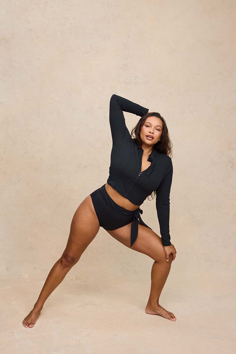 Cropped Rashie with Built-In Bra