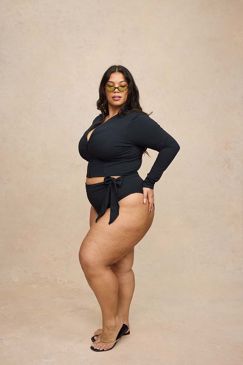Cropped Rashie with Built-In Bra