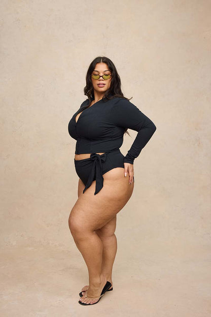 Cropped Rashie with Built-In Bra