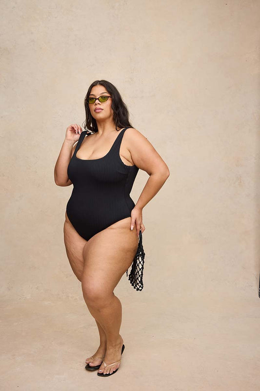 Rounded Square Neck One Piece - Long Torso