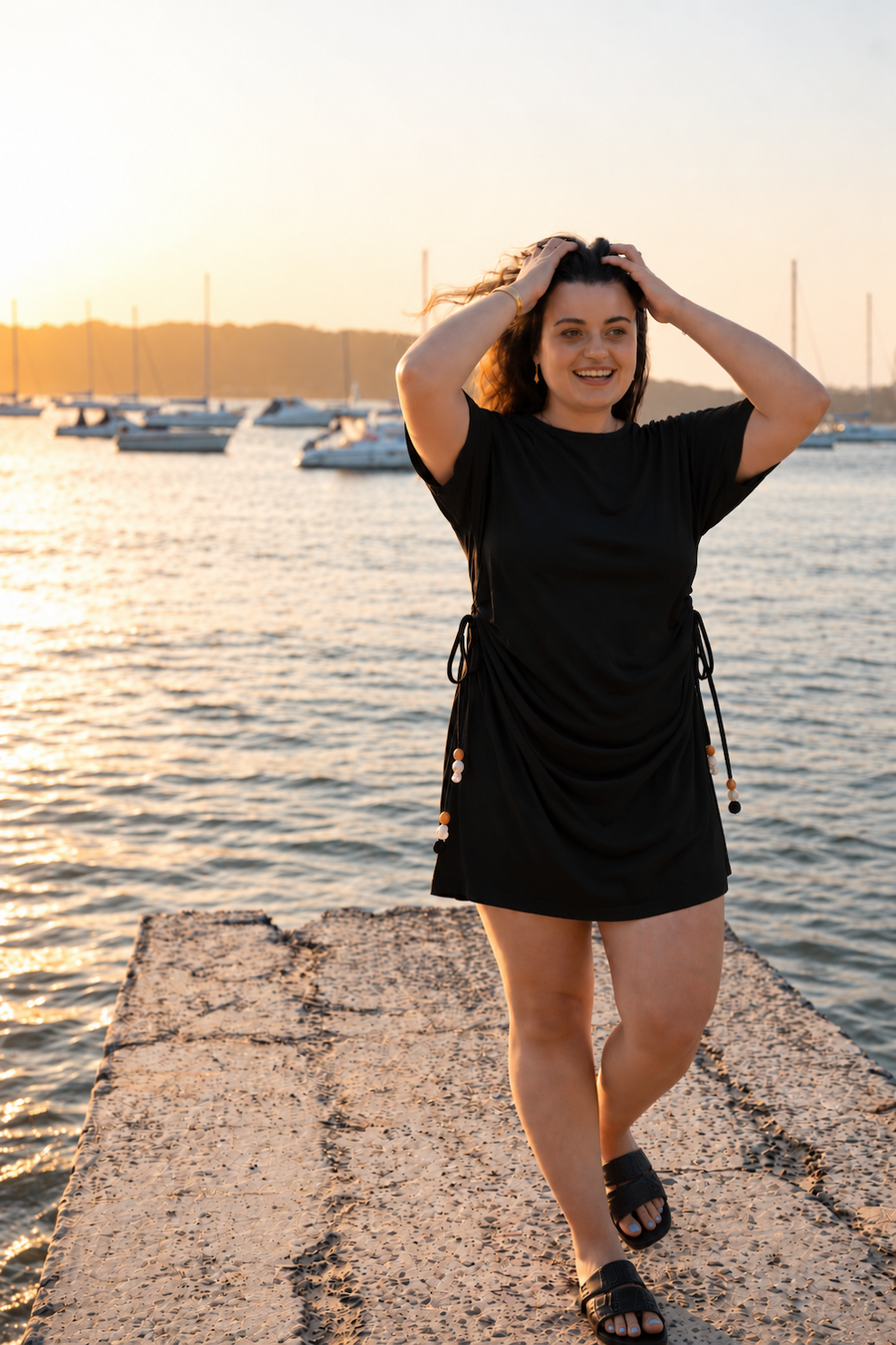 tee dress black