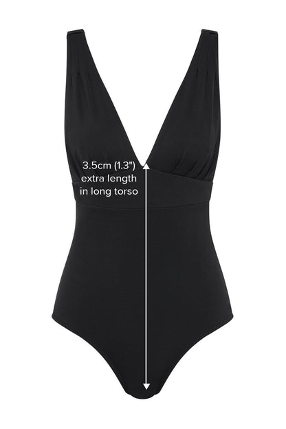 All Day V Neck One Piece Swimsuit - Long Torso