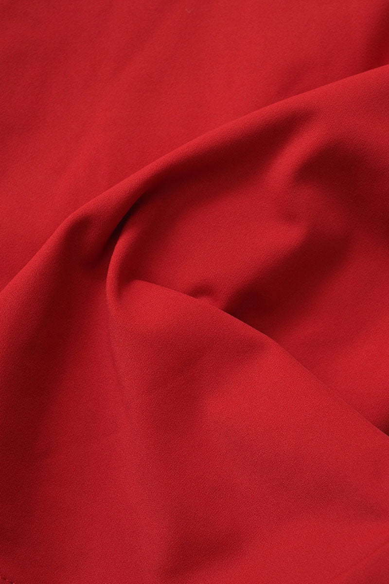 Close-up of Fearless au smooth fabric in Red - used in the Magic Suit, designed to withstand ocean swims and pool laps