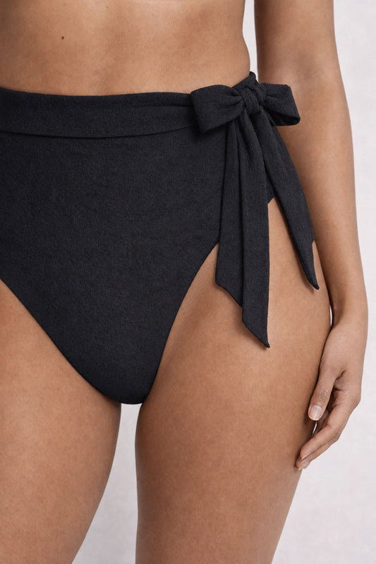 Side Tie High Waisted Bikini Bottom