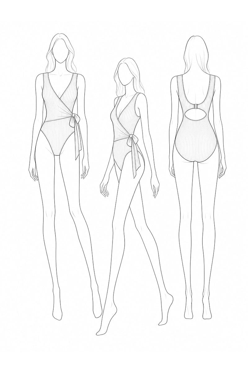 Wrap One Piece Swimsuit