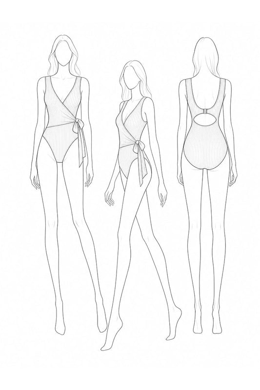 Wrap One Piece Swimsuit - Magic Sizing™