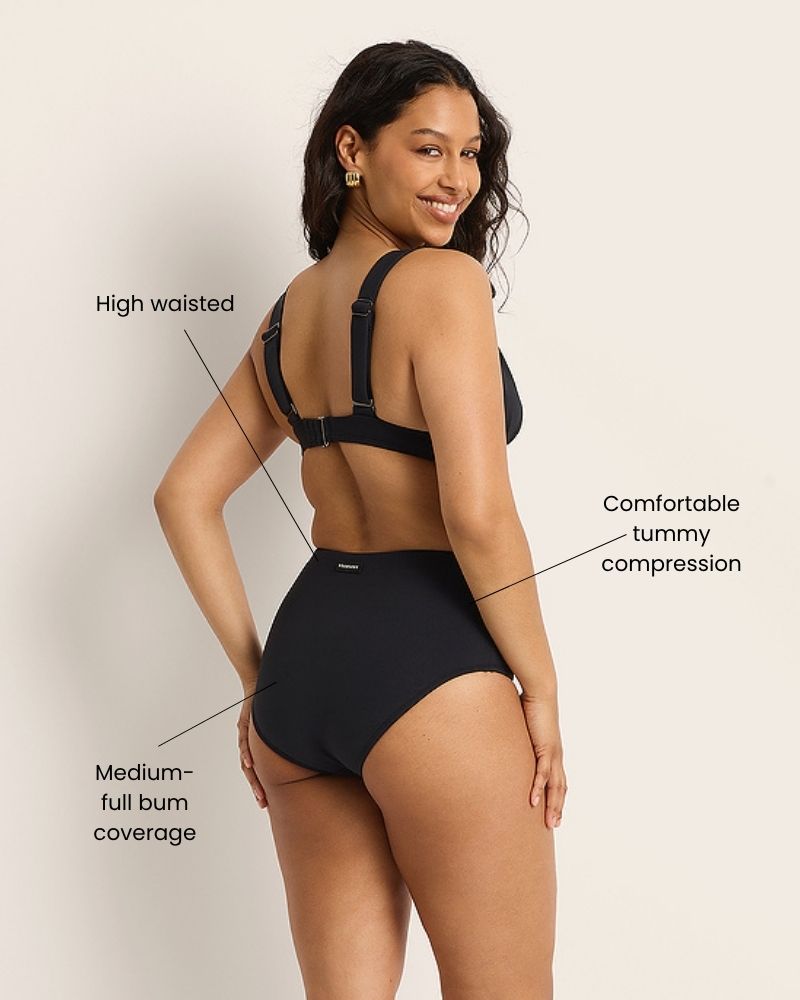 All Day Bikini Bottoms in Black Fearless Swimwear