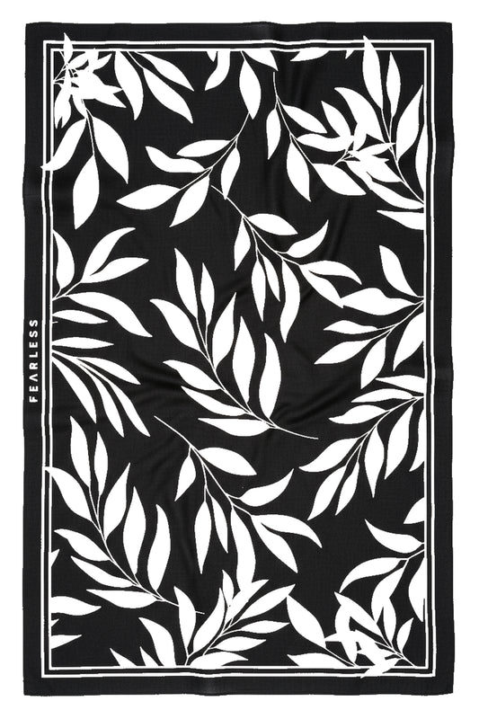 Floral print black and white Fearless sarong